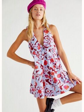 Free People Katie Printed Summer Dress Fruit Punch Combo size XS
